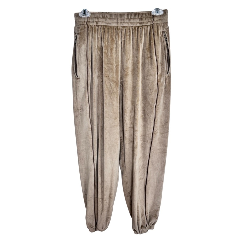 SKIMS Velour Velvet Carmel Colored Joggers Sweatpants S